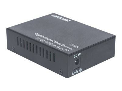 Intellinet Gigabit Ethernet to SFP Media Converter, 10/100/1000Base-Tx to SFP slot, tyhjä - Kuitumuuntaja - 1GbE - 10Base-T, 100Base-TX, 1000Base-T...