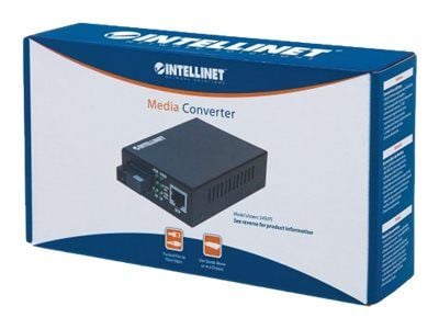 Intellinet Gigabit Ethernet to SFP Media Converter, 10/100/1000Base-Tx to SFP slot, empty - Fibermedieomformer - 1GbE - 10Base-T, 100Base-TX, 1000B...