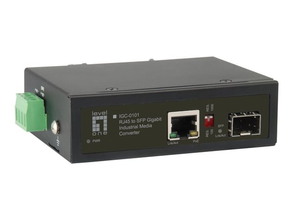 LevelOne IGC-0101 - Medieomformer - 1GbE - 10Base-T, 100Base-TX, 1000Base-T, 1000Base-X - RJ-45 / SFP (mini-GBIC)