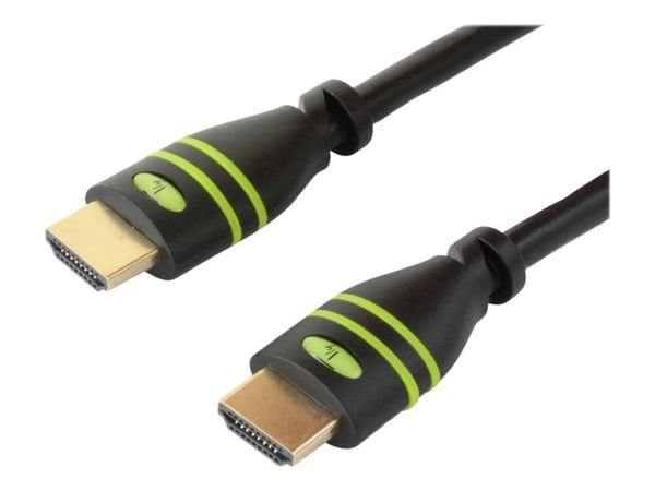 TECHly ICOC HDMI-4-100 - Hög hastighet - HDMI-kabel med Ethernet - HDMI hane till HDMI hane - 10 m - trippelskärmad - svart - formpressad, stöd för...