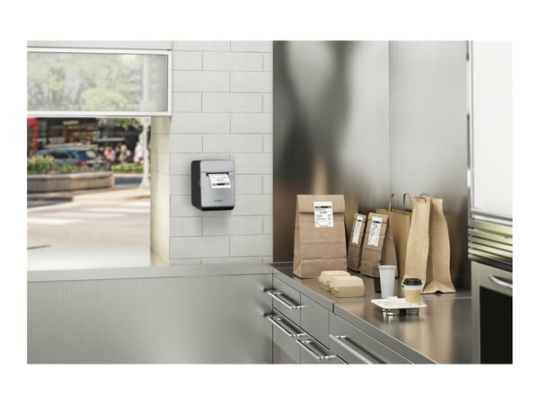 Epson TM L100 (121A0) - Kvittoskrivare - termisk linje - Rulle (7,95 cm) - 203 x 203 dpi - upp till 170 mm/sek - USB 2.0, Gigabit LAN, Bluetooth - ...
