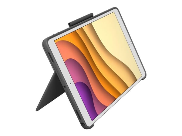 Logitech Combo Touch - Tastatur og folioveske - med styrepute - bakbelysning - Apple Smart connector - QWERTY - Nordisk (dansk/finsk/norsk/svensk) ...
