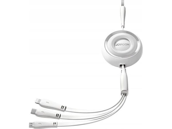 Kabel USB Joyroom Kabel 3w1 Joyroom Colorful Series S-A40 USB-A / USB-C, Lightning, microUSB 1m bialy