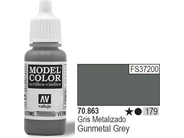 Vallejo Color Nr179 Gunmetal Grey 17ml - 70863