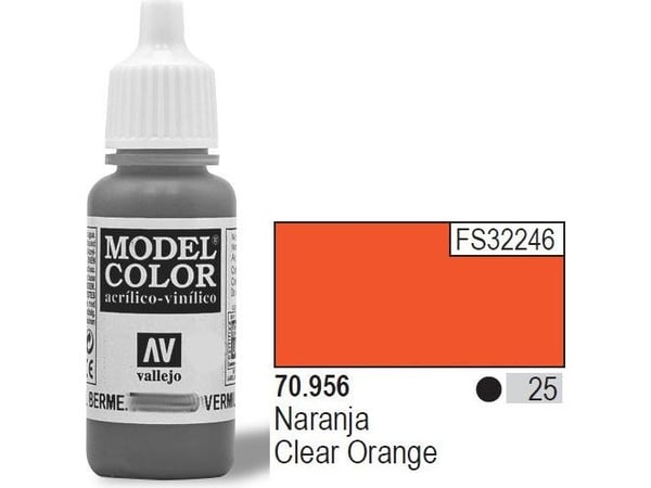 Vallejo 70.956, 17 ml, Orange, Matt, Flaska