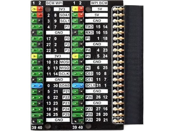 GPIO-adapter for Raspberry Pi 400, 2x40 pinner, Waveshare 18995