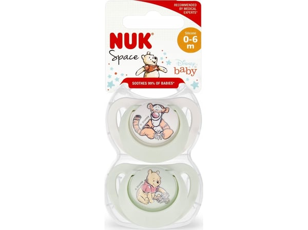 NUK SILIKONSMUKK 0-6M STJERNE KUBUŚ/TYGRYŚ OP.2 STK. 10730906