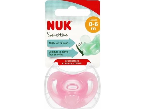 NUK smokker USP 0-6 m Sensitive Roz 10729139 (1/6)