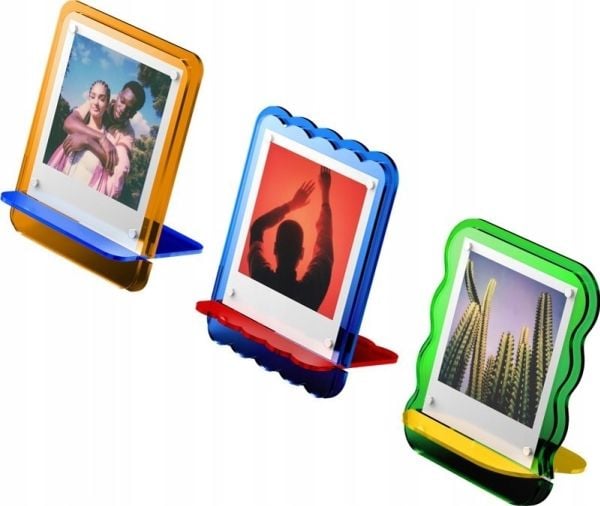 Polaroid Coloured Acrylic Photo Frames 3 Pack, Bilderammesett, Flerfarget, Bord, Rektangulær, China, 366 g