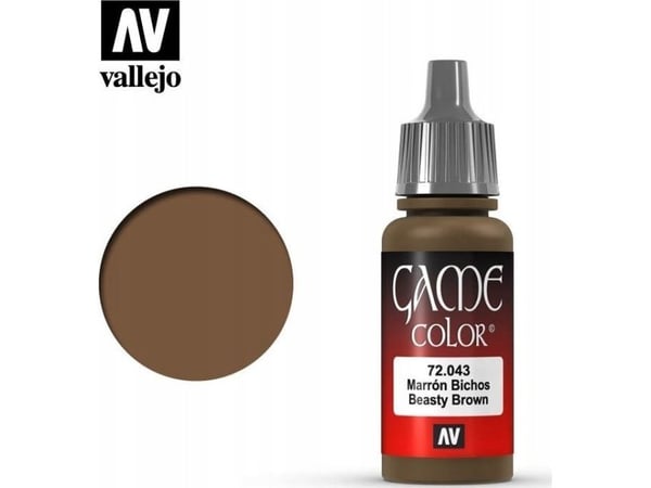 Vallejo 72.043, 17 ml, Ruskea, Matta, Pullo