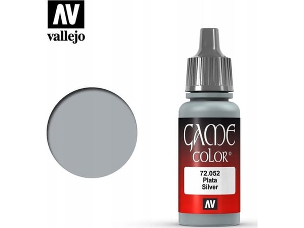 Vallejo 72.052, Silver, Akrylfärg, Vätska, 17 ml, 1 styck