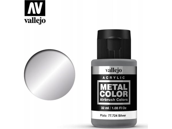 Vallejo 77.724, Sølv, Vannmaling, Væske, 32 ml, 1 stykker