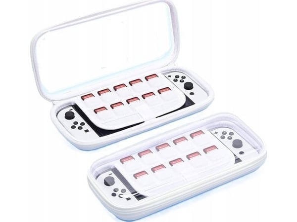 Puluz etui/hylster til Nintendo Switch OLED Lite (transparent - hvit) / Tbd0603618201