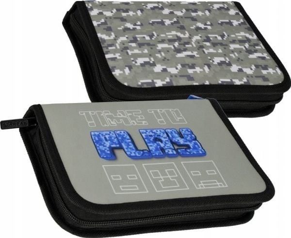 Piórnik Starpak PIORNIK 1ZAM 2KLAP PIXEL SZARY STK-35 PB 12/48 PIORNIK 1ZAM 2KLAP PIXEL SZARY STK-35 PB 12/48