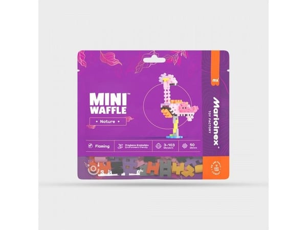 Marioinex mini waffle-klosser Nature - Flaming 50 deler