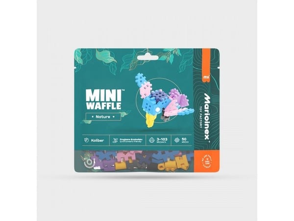 Marioinex mini waffle-klosser Nature - kolibri 50 deler
