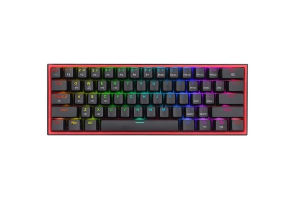 REDRAGON K616 Fizz Pro white/pink, Ledning & Trådløs, USB + RF Wireless + Bluetooth, Mekanisk nøkkelbryter, Rosa, Hvit
