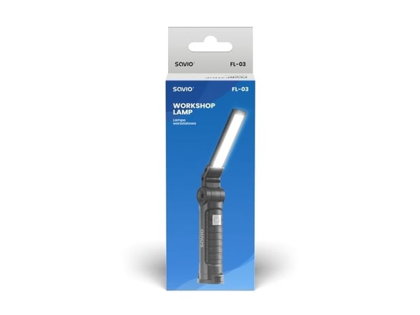 Savio FL-03, LED, 1 lampor, Svart, Batteri, 2 År