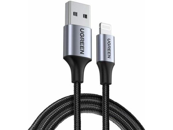 Kabel UGREEN US199 Lightning til USB, 2,4A, 1m (loddet)