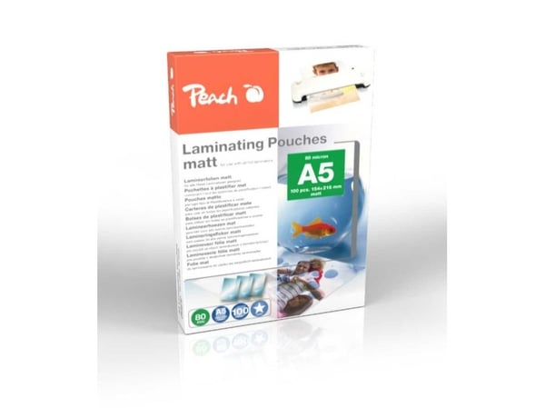 Peach S-PP580-30, Gjennomsiktig, Matt, A5, 0,08 mm, 154 mm, 216 mm