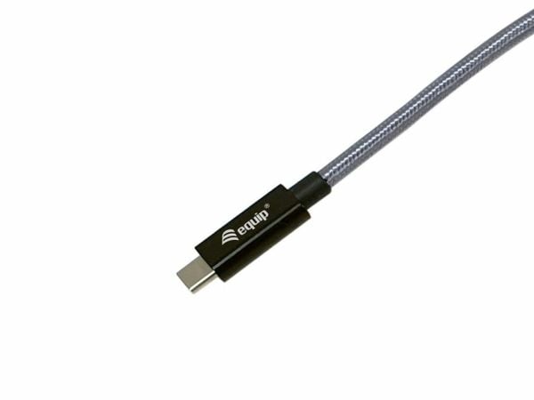 Equip 128421, 1 m, USB C, USB C, USB4 Gen 2x2, 20 Gbit/s, Sølv
