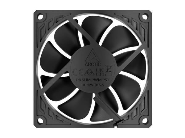 ARCTIC P8 Slim PWM PST - Kabinettvifte - low profile, with cable splitter - 80 mm - svart