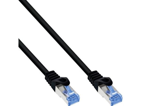 InLine 74833S, 0,3 m, Cat6a, S/FTP (S-STP), RJ-45, RJ-45, Svart