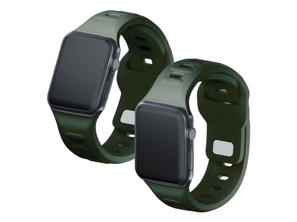 3MK 5903108565592, Klokkereim, Apple, Watch series 1/2/3/4/5/6/7/8/9/SE/Ultra, Silikon, Rustfritt stål, 38/40/41 mm, Boks