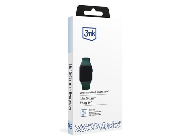 3MK 5903108565608, Klokkereim, Apple, Watch series 1/2/3/4/5/6/7/8/9/SE/Ultra, Silikon, Rustfritt stål, 38/40/41 mm, Boks