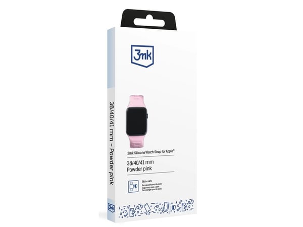 3MK 5903108565677, Urrem, Apple, Watch series 1/2/3/4/5/6/7/8/9/SE/Ultra, Silikone, Rustfritt stål, 38/40/41 mm, Kasse