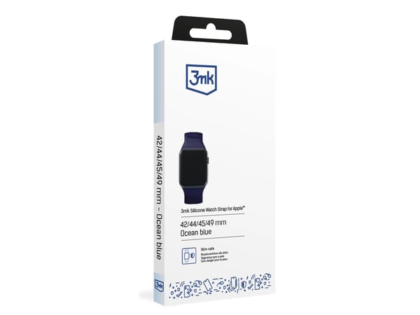 3MK 5903108565806, Urrem, Apple, Watch series 1/2/3/4/5/6/7/8/9/SE/Ultra, Silikone, Rustfritt stål, 42/44/45/49 mm, Kasse