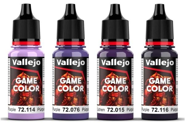 Vallejo 72.382 Game Color Purple Color Set 4 x 18 ml