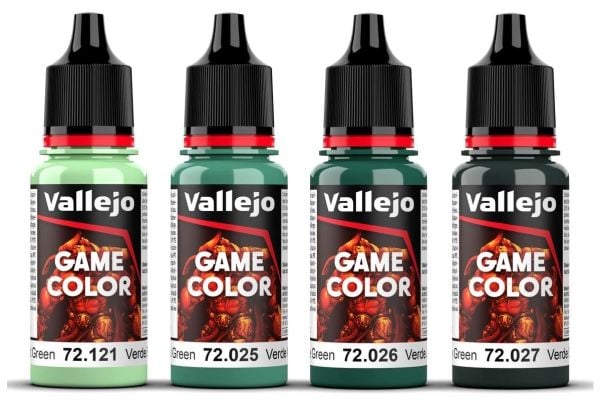 Vallejo 72.383 Game Color - Cold green fargesett 4 x 18 ml