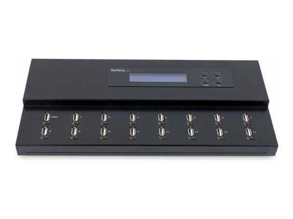StarTech.com 1:15 fristående USB duplicerare och raderare - för USB-minnen - USB-enhetsduplikator - 15 fack - TAA-kompatibel