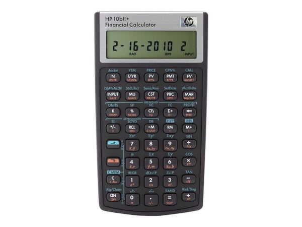 Hewlett-Packard HP 10bII+ finansräknare LCD 12 siffror batteri (NW239AA#UUZ)
