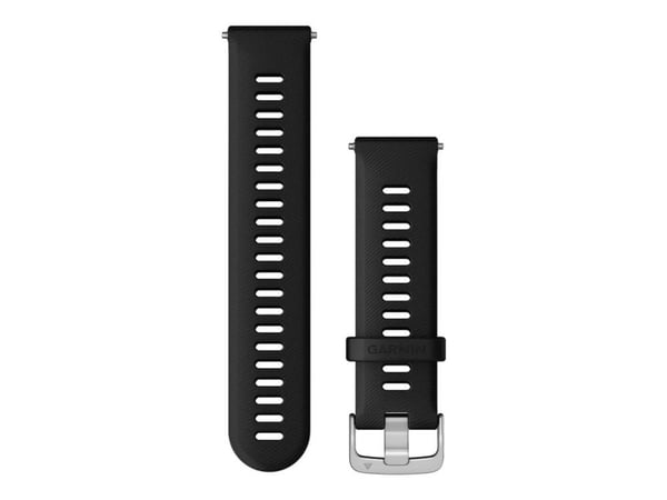 Garmin - Band för smart klocka - 22mm - svart med silverdetaljer
