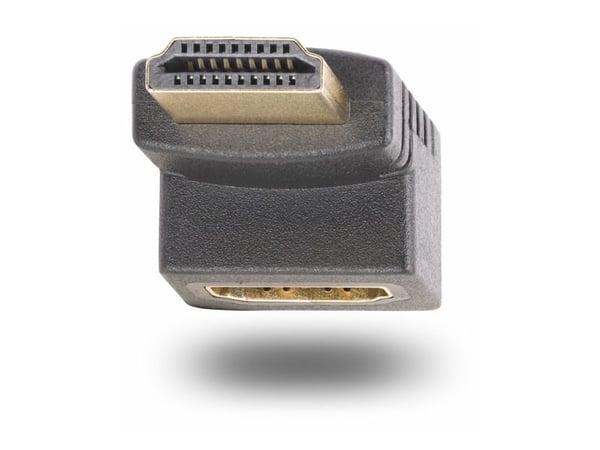 Startech Down Angle HDMI 2.0 Adapter, 90-Degree HDMI Port Saver, M/F - High Speed - HDMI-adapter - HDMI hann til HDMI hunn oppvinklet - svart - pas...