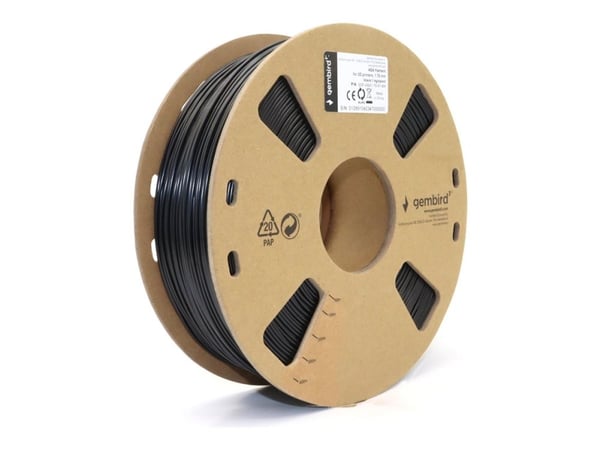 Gembird - Musta - 1 kg - Värillinen laatikko - ASA filamentti (3D) Gembird - Musta - 1 kg - Värillinen laatikko - ASA filamentti (3D)