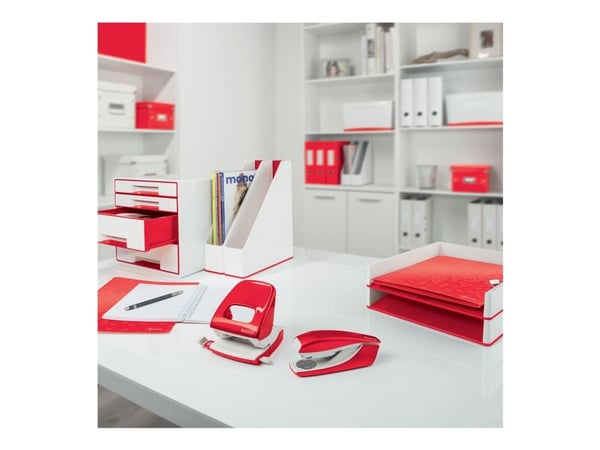 Leitz WOW, Polystyrene (PS), Red, White, A4, 73 mm, 272 mm, 318 mm