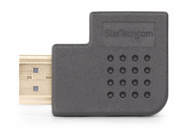Startech Right Angle HDMI 2.0 Adapter, 90-Degree HDMI Port Saver, M/F - High Speed - HDMI-adapter - HDMI hann til HDMI hunn høyrevinklet - svart - ...