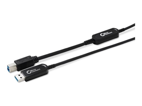 MicroConnect Premium - USB-kabel - USB-type A (hann) til USB Type B (hann) - USB 3.2 Gen 2 - 20 m - Active Optical Cable (AOC) - svart