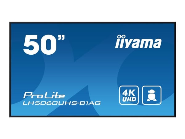 iiyama ProLite LH5060UHS-B1AG - 50" Diagonalklasse (49.5" synlig) LED-bakgrunnsbelyst LCD-skjerm - intelligent skilting - med innebygd SoC-mediespi...