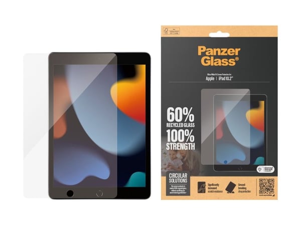 PanzerGlass ® Screen Protector iPad 10.2'''' (2019-2021) | Ultra-Wide Fit, Apple, Apple - iPad 10.2?, Asennus kuivana, Naarmuuntumisenkestävä, Isku...