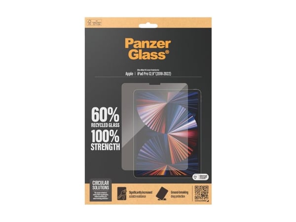 PanzerGlass ® Skärmskydd iPad Pro 12,9" 2018-2022 | Ultra-Wide Fit, Polyetylentereftalat (PET)-film, 69 g, 1 del