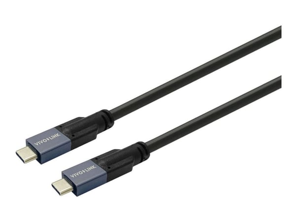VivoLink - USB-kabel - 24 pin USB-C (hann) til 24 pin USB-C (hann) - USB 3.2 Gen 2 / DisplayPort 1.4 - 5 - 20 V - 5 A - 6 m - up to 20 Gbps data tr...