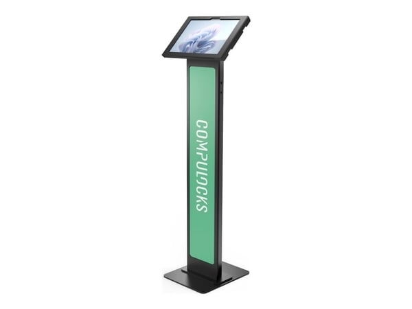 Compulocks Surface Pro 8-11 Apex Enclosure Brandable Floor Stand - Stativ - for nettbrett - merkevaremulighet - låsbar - metallramme - svart - skje...