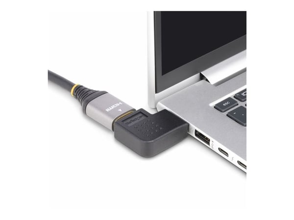 Startech Right Angle HDMI 2.0 Adapter, 90-Degree HDMI Port Saver, M/F - High Speed - HDMI-adapter - HDMI hann til HDMI hunn høyrevinklet - svart - ...