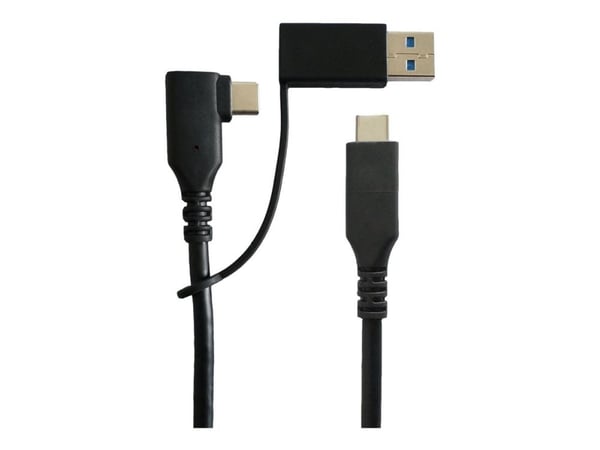 MicroConnect - USB-kabelsett - 1 m - vinklet - svart