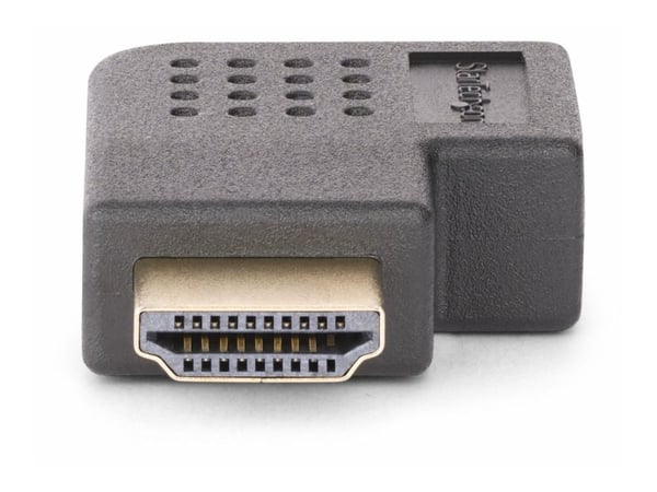Startech Right Angle HDMI 2.0 Adapter, 90-Degree HDMI Port Saver, M/F - High Speed - HDMI-adapter - HDMI hann til HDMI hunn høyrevinklet - svart - ...