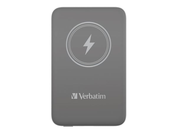 Verbatim Charge 'n' Go - Trådløs nødlader - magnetmontering - Li-pol - 10000 mAh - 20 watt - 2.4 A - Apple Fast Charge, PD 3.0, QC 3.0, Apple 2.4A,...